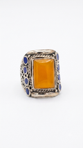Vintage Jasper Statement Ring | Handmade Tibetan Silver Ring