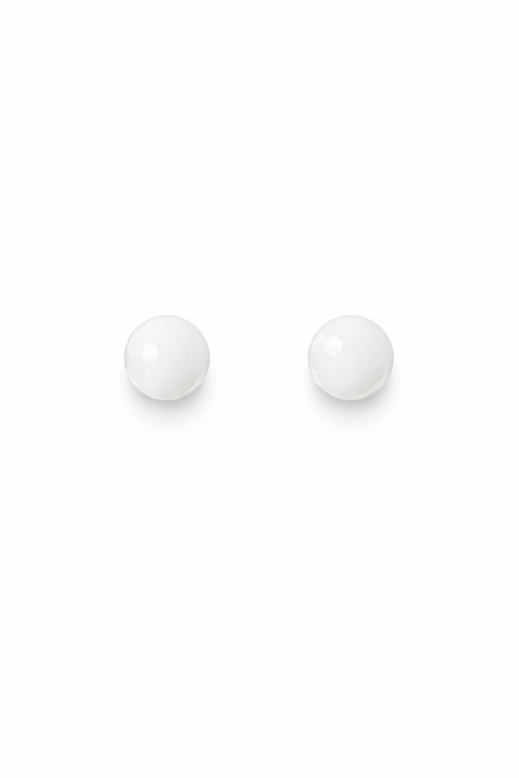 Minimalist Stone Earrings, Classic Round Studs