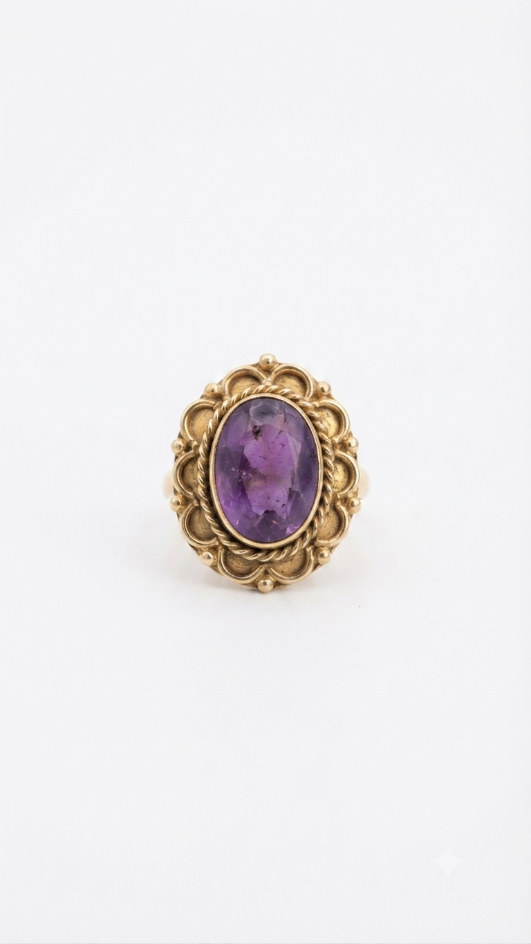 Vintage Amethyst Statement Ring