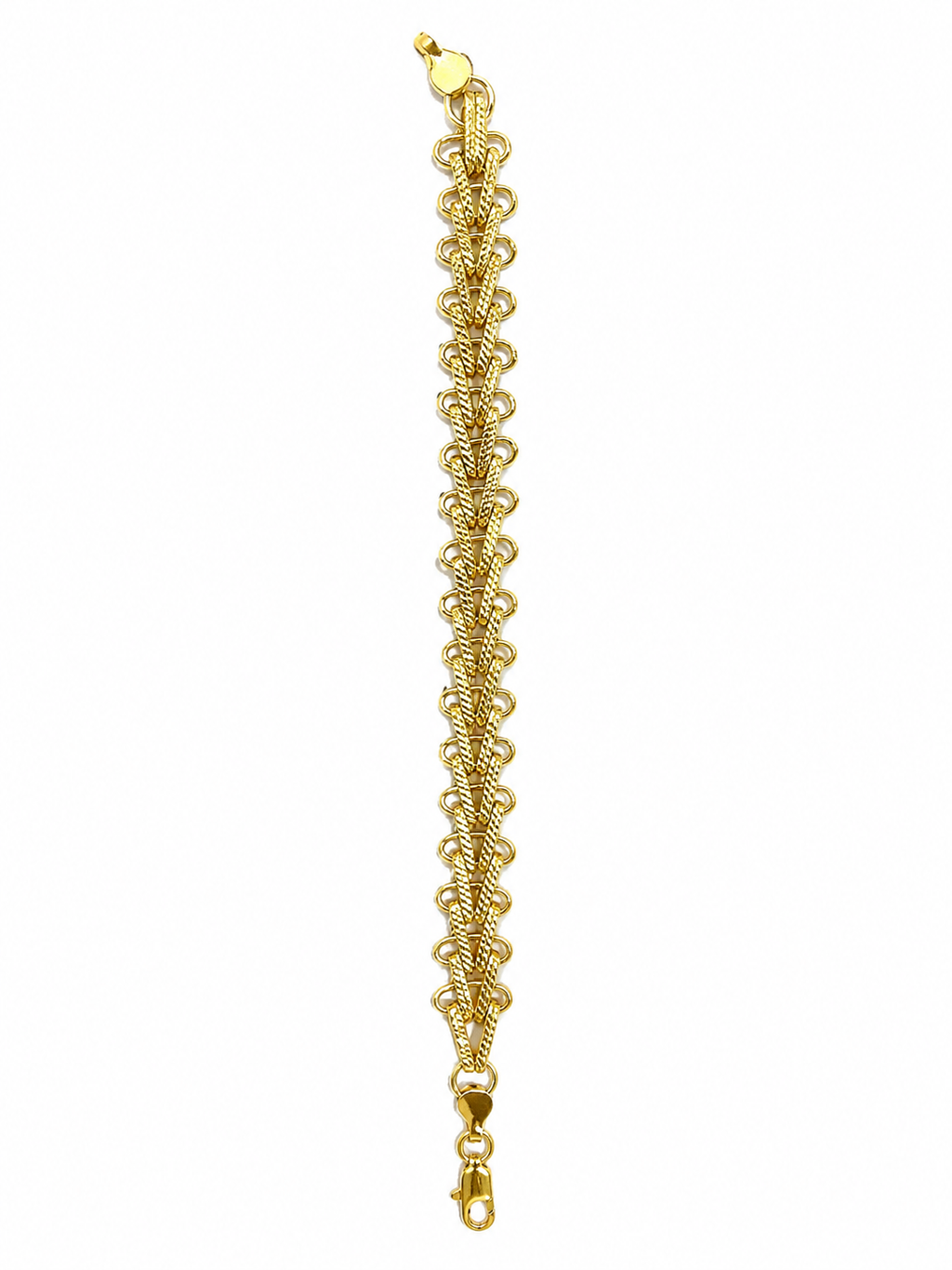Gold Braided Link Bracelet