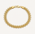 Gold Braided Link Bracelet