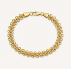 Gold Braided Link Bracelet