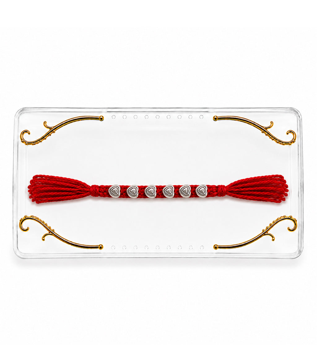 Minimal Silver Heart Rakhi
