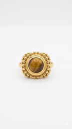 Vintage Tiger Eye Gold Ring for Women