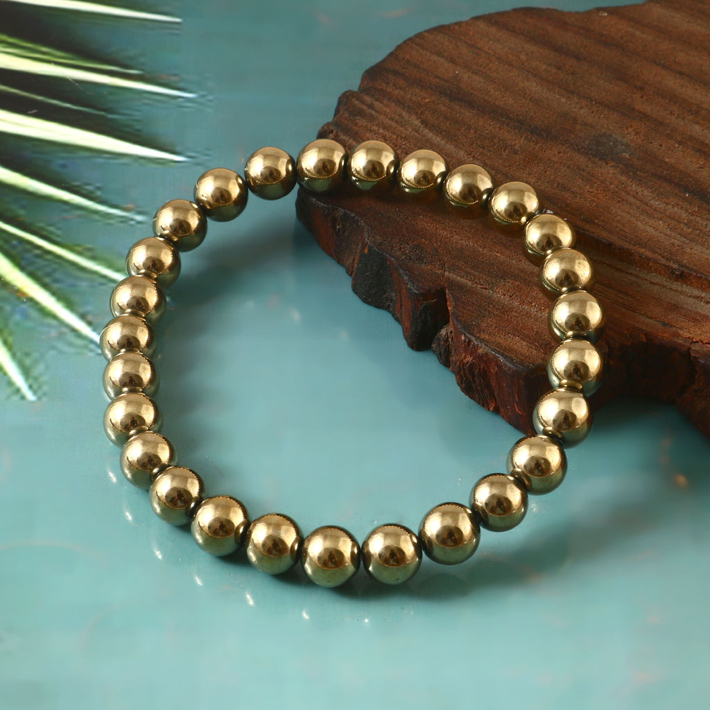 Golden Pyrite Bracelet Original Certified Stone Bracelet