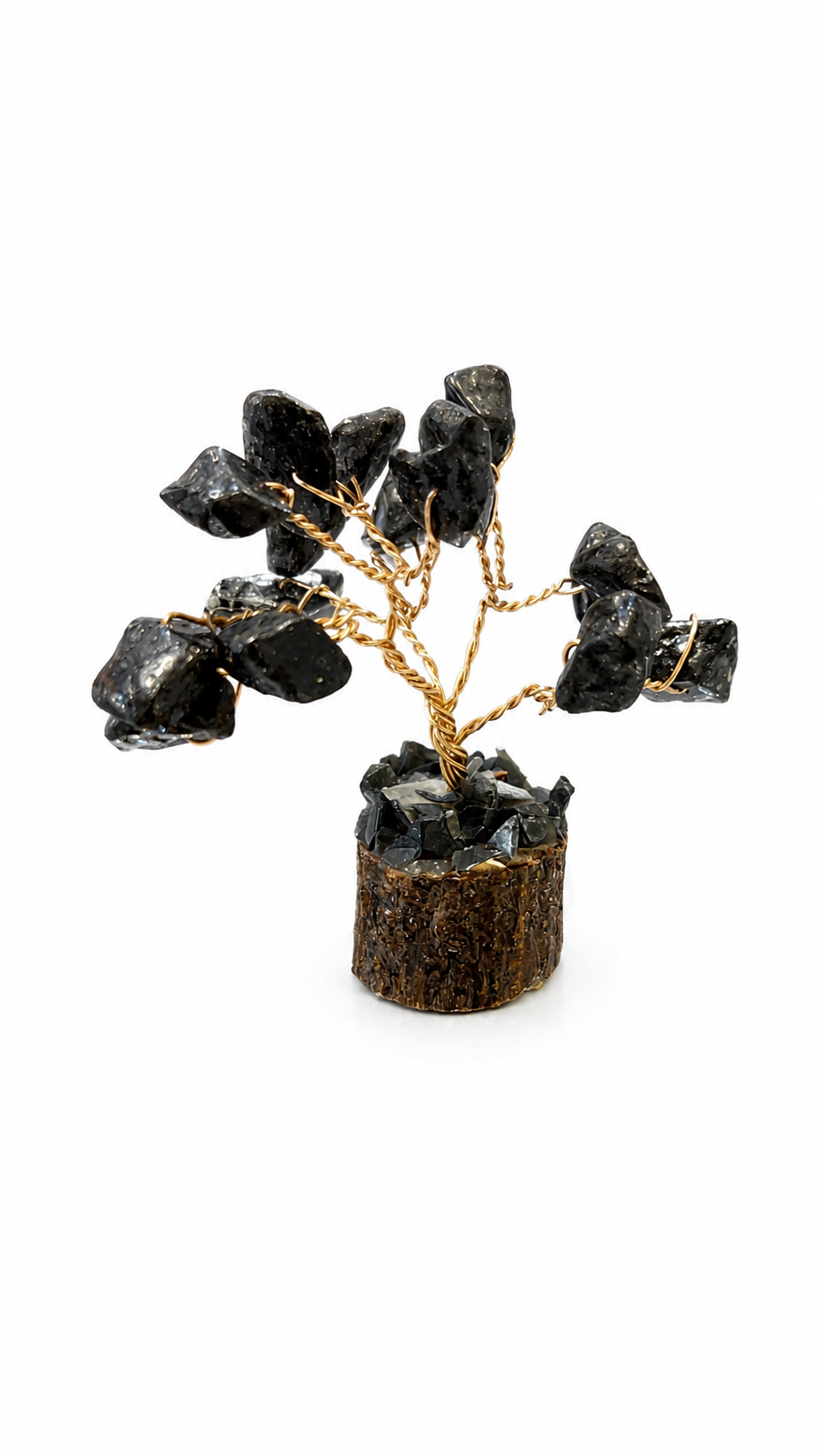 Black Obsidian Crystal Tree Handmade Gemstone Bonsai
