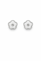 Clover Stud Earrings, Mother of Pearl Earrings