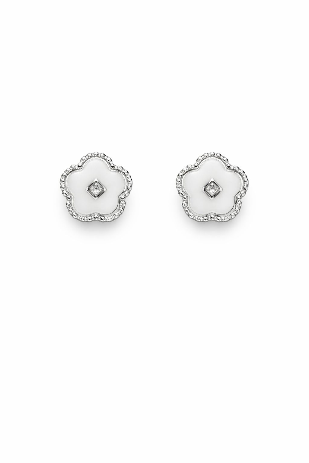 Clover Stud Earrings, Mother of Pearl Earrings