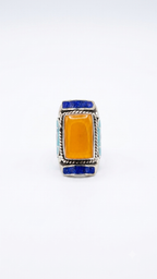 Vintage Jasper Statement Ring | Handmade Tibetan Silver Ring