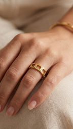Minimalist Geometric Gold Ring