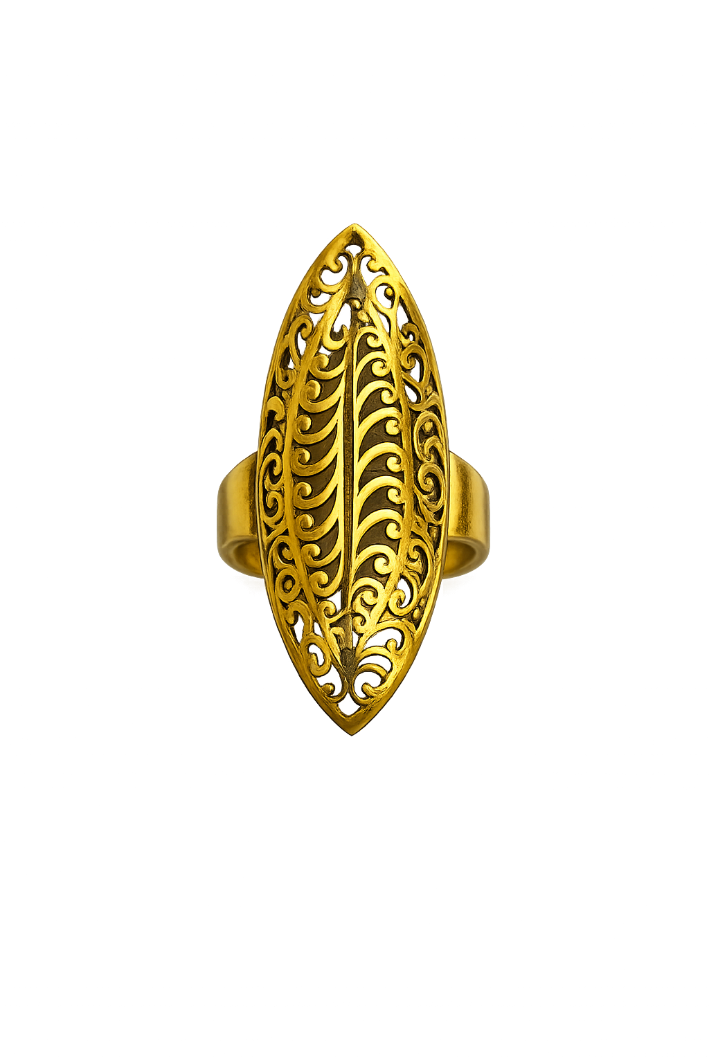 Vintage Gold Filigree Statement Ring