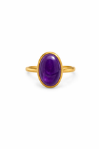 Amethyst Gemstone Oval Ring