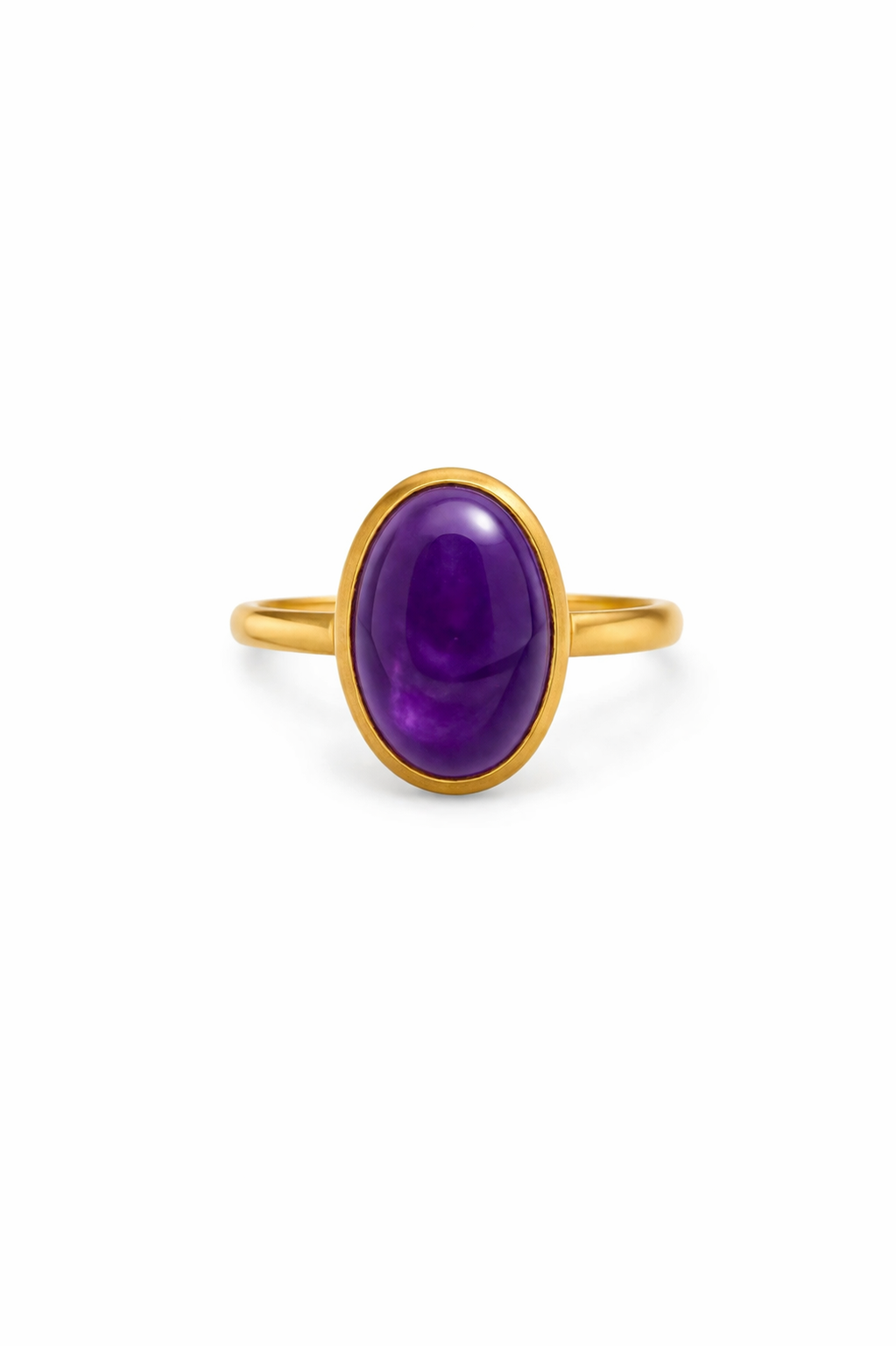 Amethyst Gemstone Oval Ring
