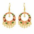 Multicolor Enamel Pearl Drop Earrings