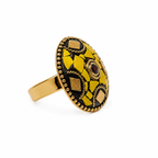 Mosaic Statement Ring | Round Boho Cocktail Ring