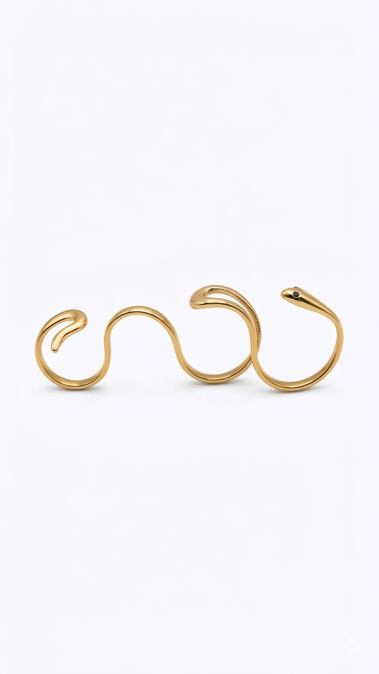 Modern Serpent Wrap Statement Ring