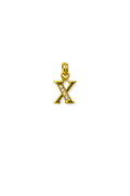 Gold Letter X Initial Pendant