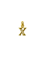 Gold Letter X Initial Pendant