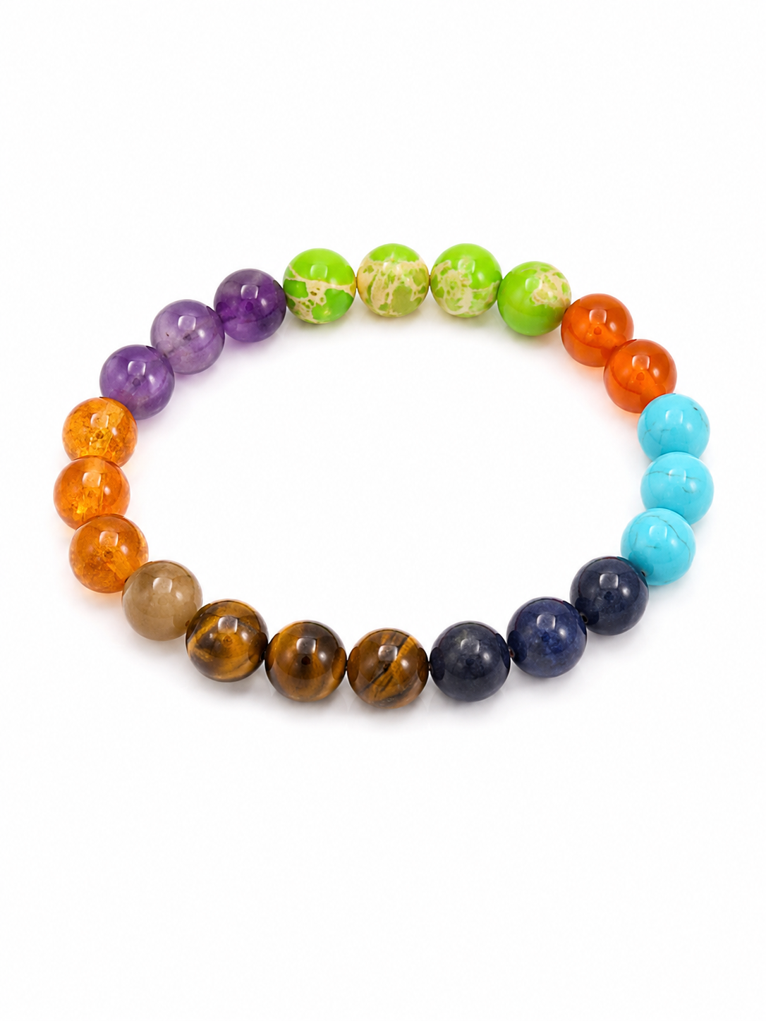 7 Chakra Multi Gemstone Beaded Bracelet