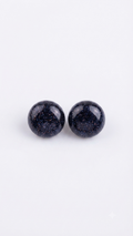 Natural Blue Sunstone Stud Earrings