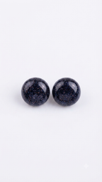 Natural Blue Sunstone Stud Earrings