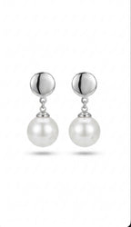 Pearl Drop Earrings, Silver Stud Pearl Earrings