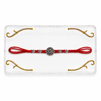 Om Silver Plated Rakhi for Brother