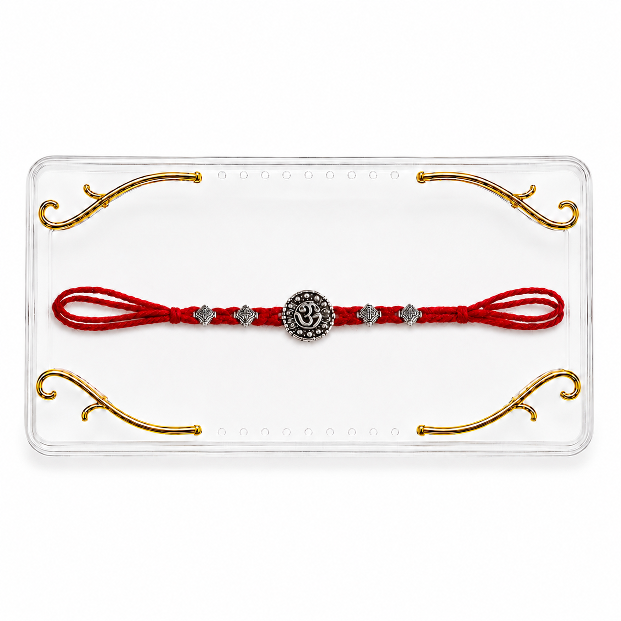 Om Silver Plated Rakhi for Brother