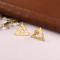Minimalist Gold Triangle Stud Earrings