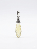 Champagne Faceted Teardrop Pendant