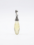Champagne Faceted Teardrop Pendant