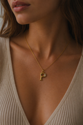 Elegant Gold Initial “P” Pendant