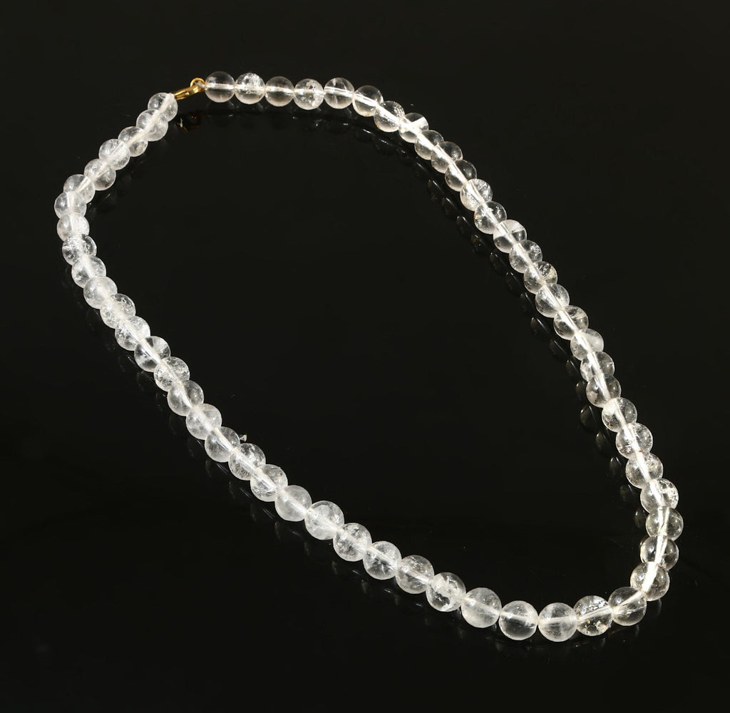 Natural Clear Quartz Beaded Necklace