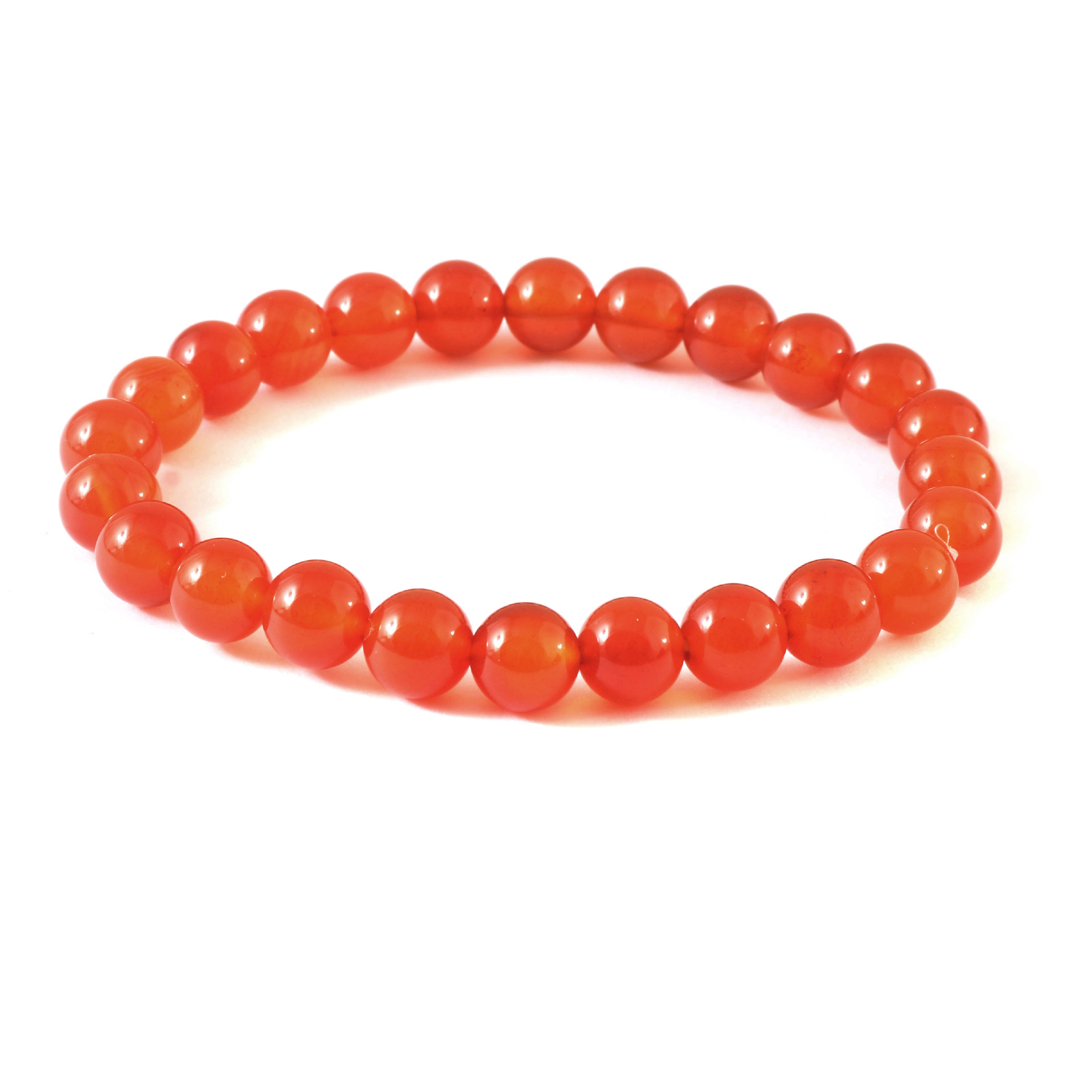 Natural Carnelian Beads Bracelet for Courage, Action, Reiki Healing