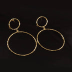 Large Gold Double Hoop Earrings