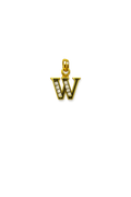 Letter W Pendant in Gold Finish