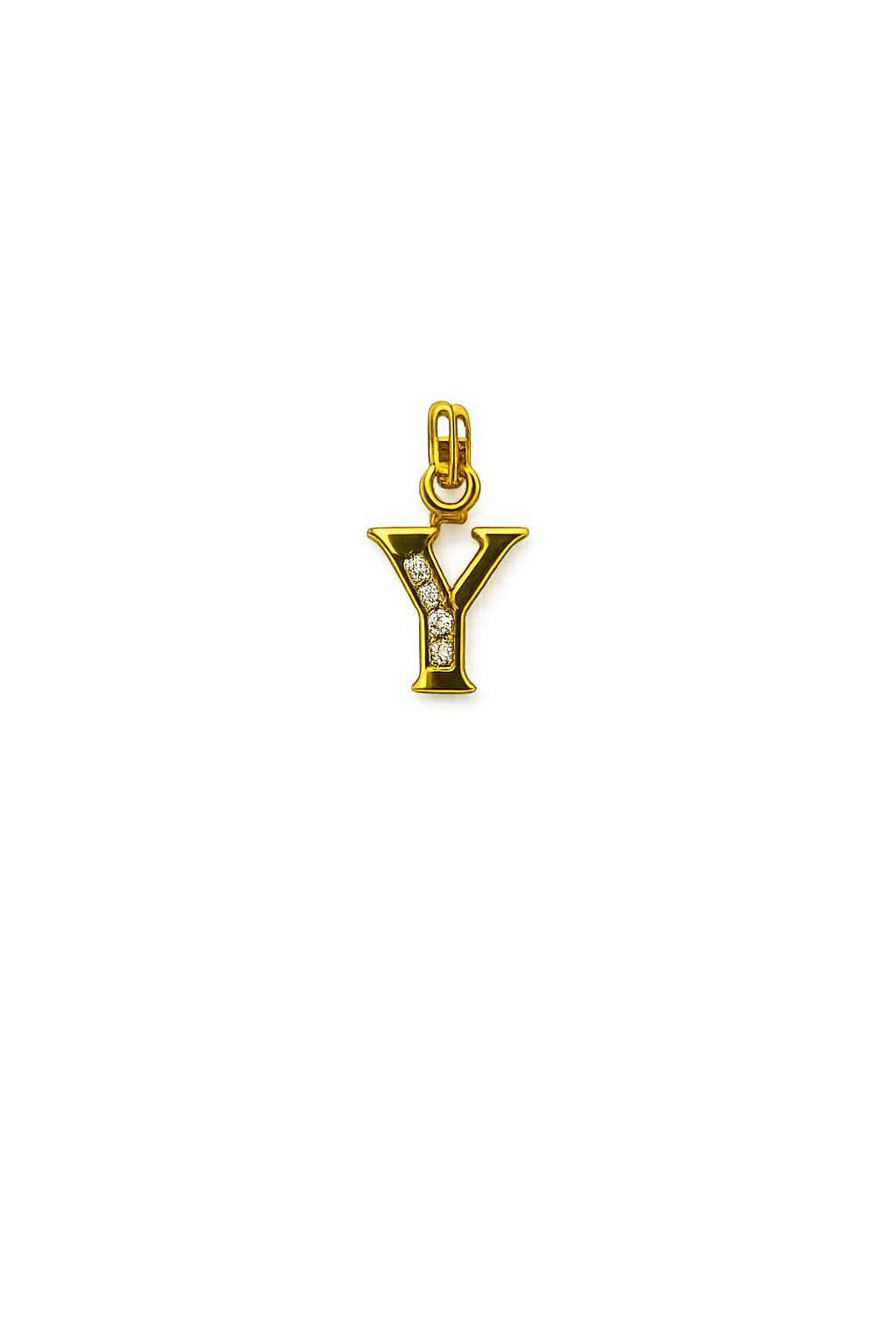 Gold Letter Y Initial Pendant Necklace