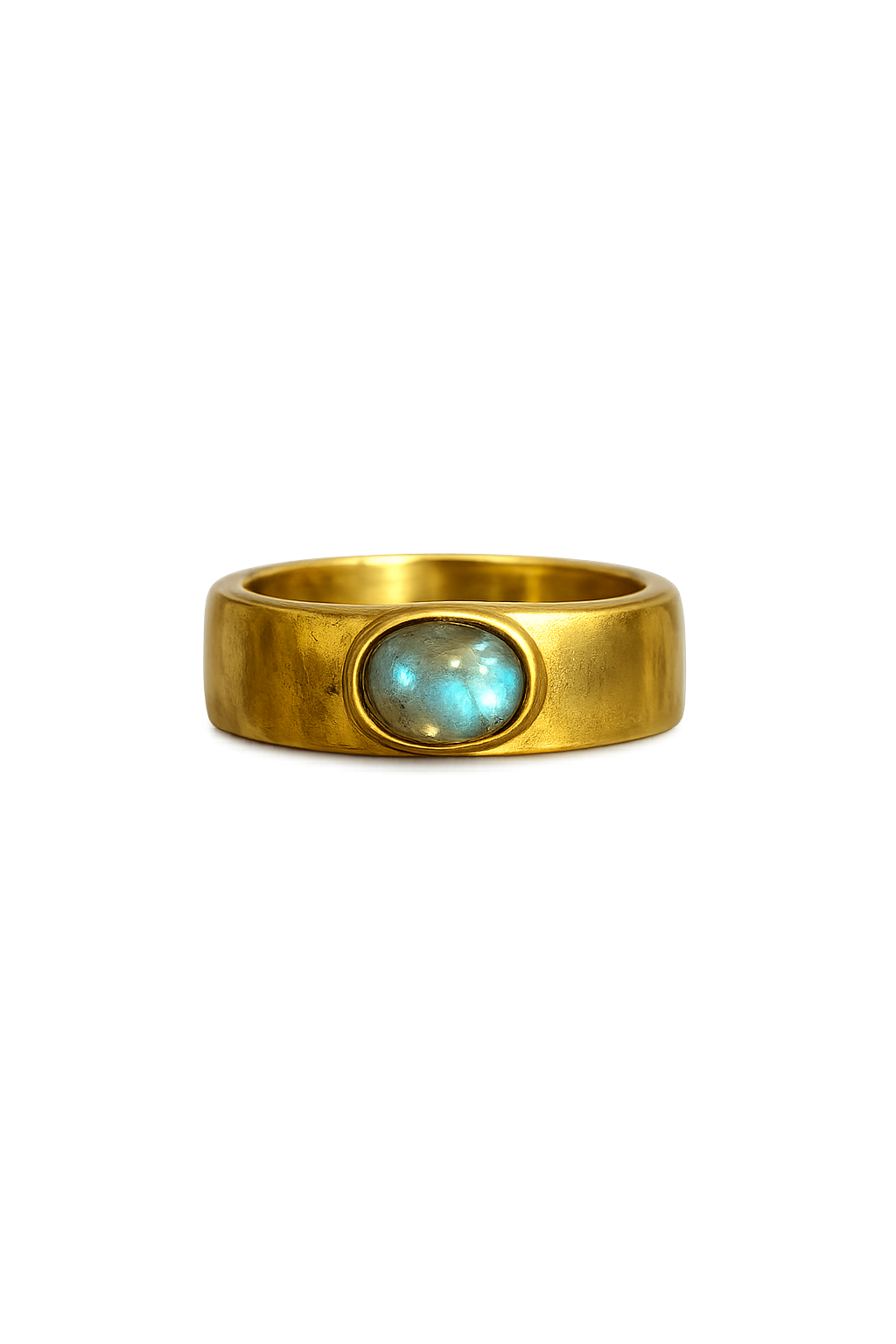 Minimalist Gold Labradorite Ring