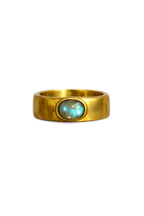Minimalist Gold Labradorite Ring