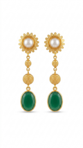 Vintage Emerald Green Drop Earrings