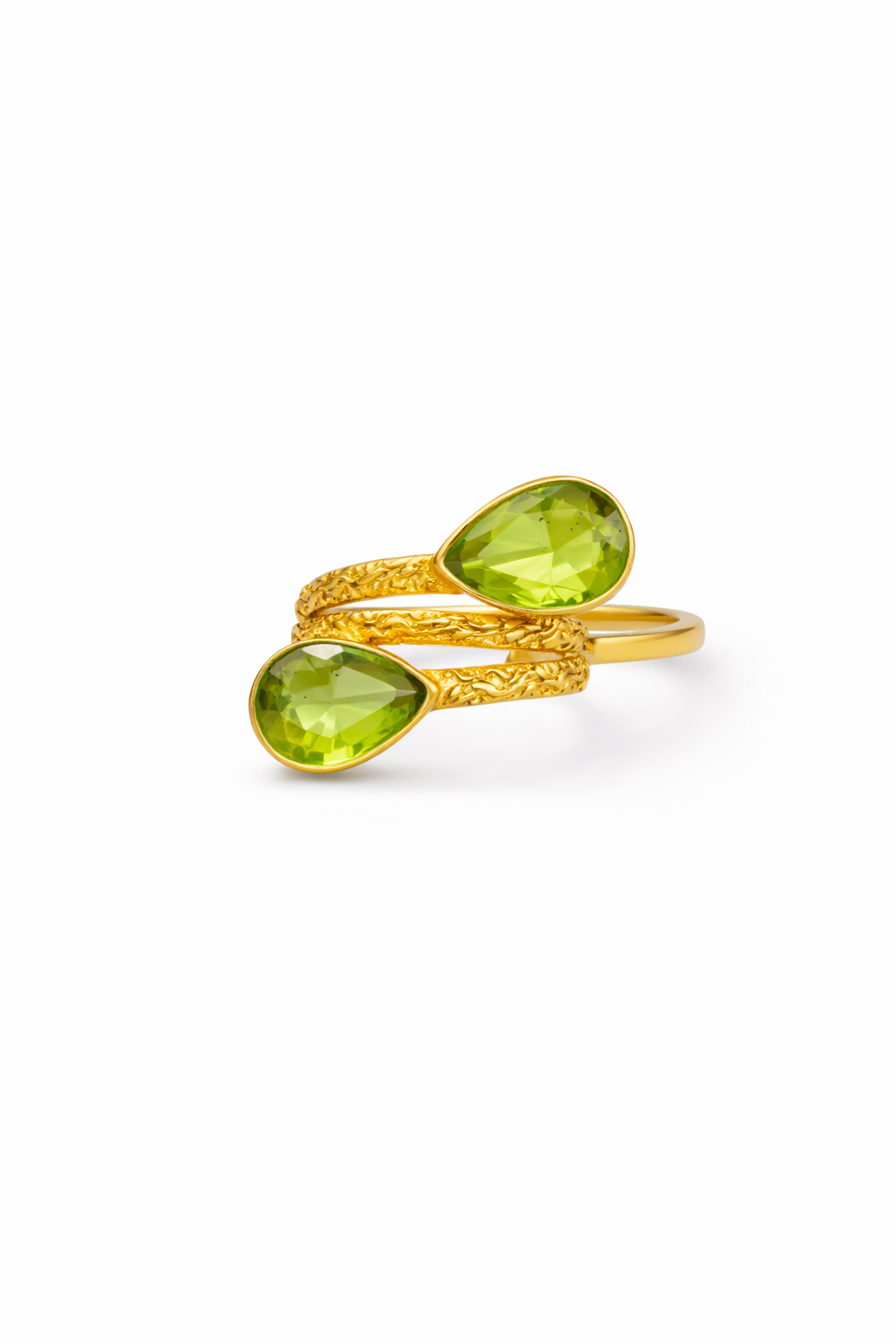 Peridot Style Statement Adjustable Ring
