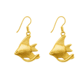 Golden Fish Drop Earrings