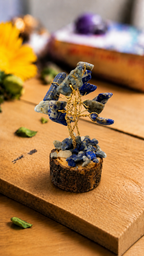 Lapis Lazuli Crystal Tree Handmade Gemstone Bonsai Decor