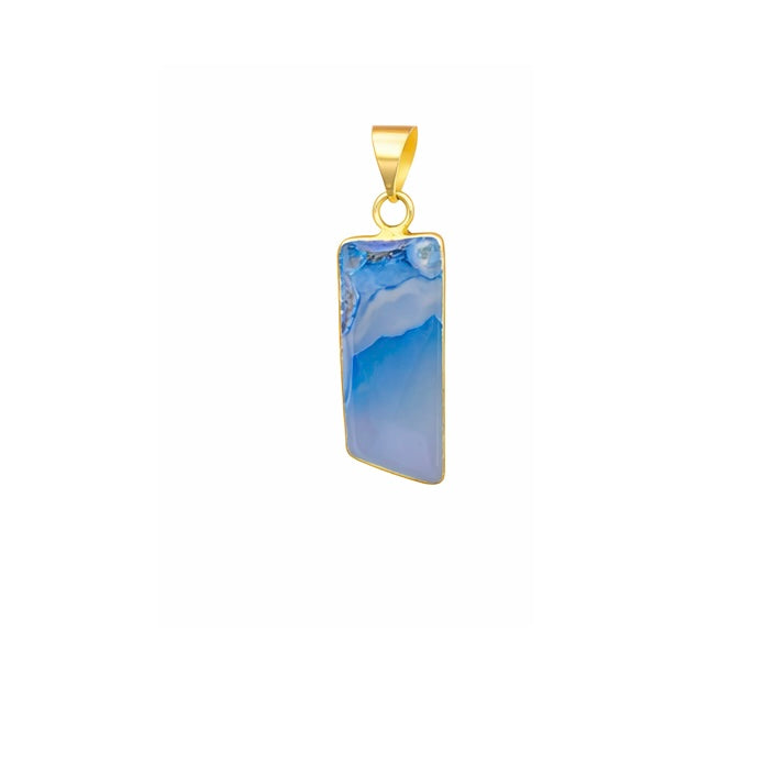 Blue Agate Pendant Necklace