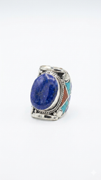 Vintage Lapis Lazuli Tibetan Statement Ring