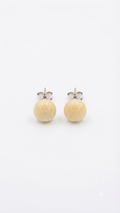 Natural Yellow Jade Stud Earrings