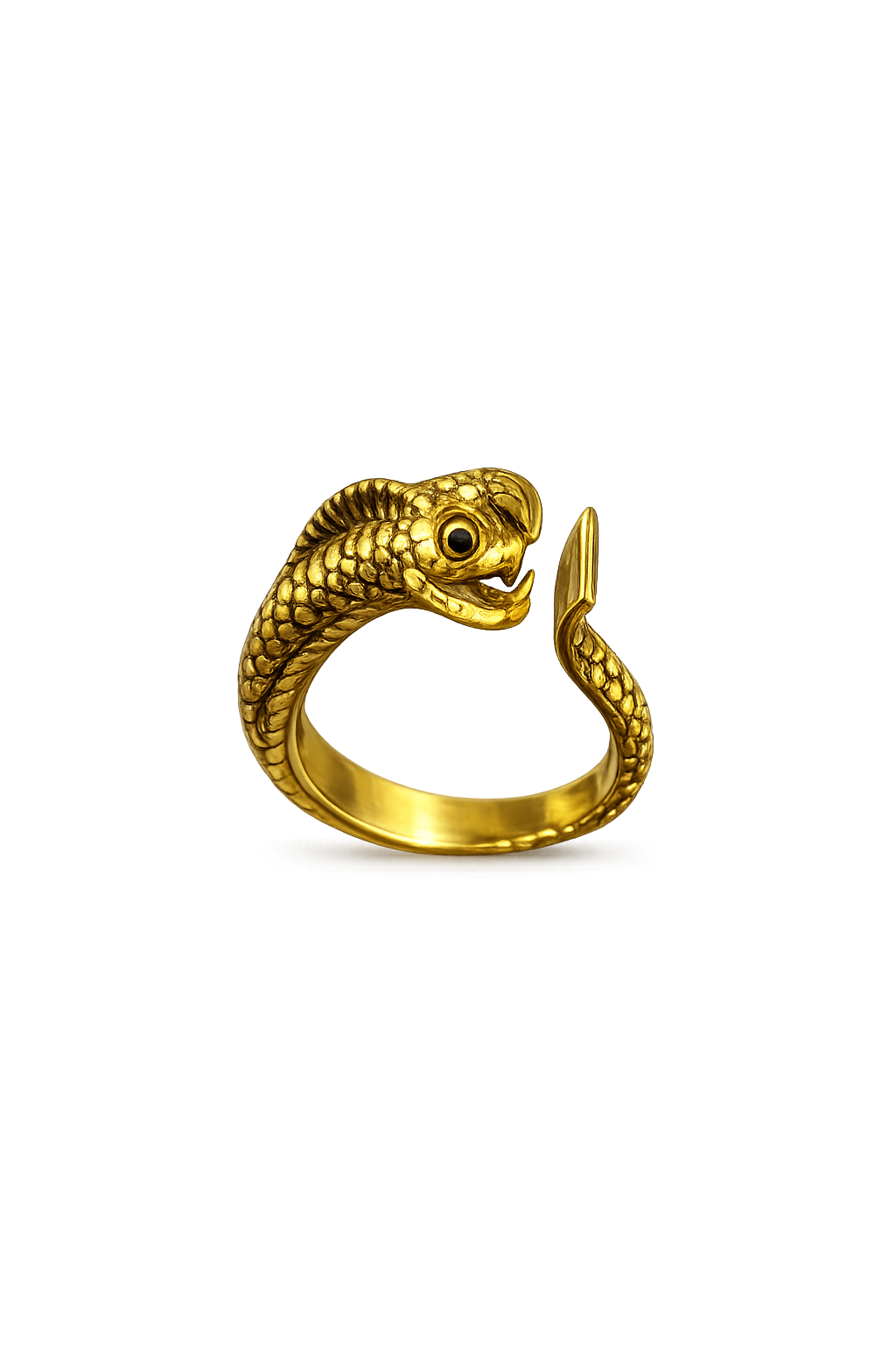 Vintage Gold Snake Wrap Ring for Women
