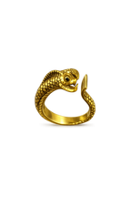 Vintage Gold Snake Wrap Ring for Women