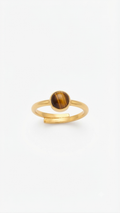 Minimalist Tiger Eye Gold Ring