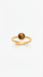 Minimalist Tiger Eye Gold Ring
